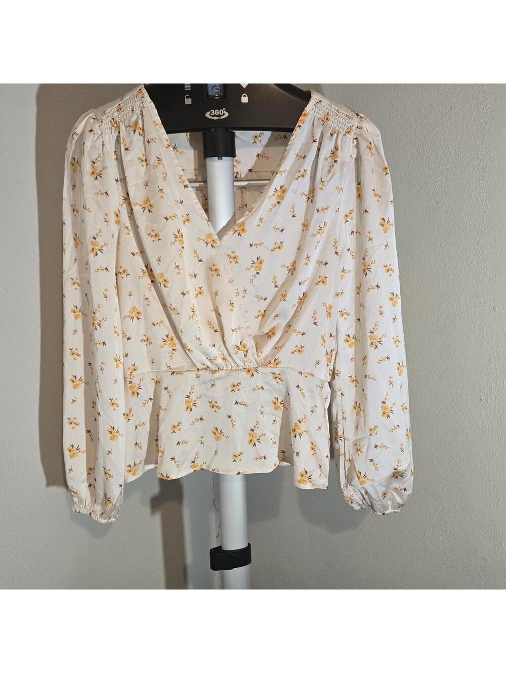 Cottagecore Floral Peplum Blouse